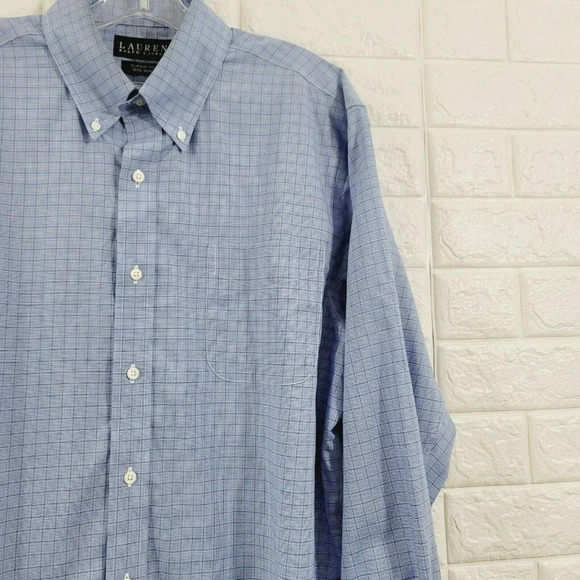 Lauren Ralph Lauren Men's Size 16.5 Classic Fit Button Down Shirt Collared Neck - Picture 2 of 4